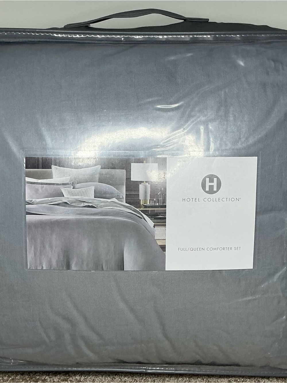 Hotel Collection Linen/Modal Blend 3-Pc. Comforter Set, Full/Queen - Picture 4 of 12